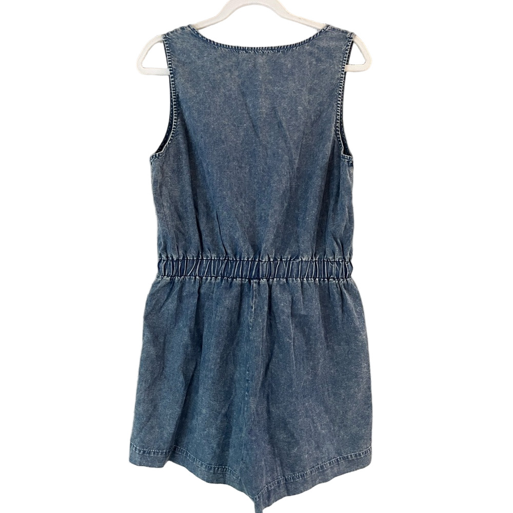 Doe & Rae Drawstring Denim Romper NWT - Picture 3 of 8